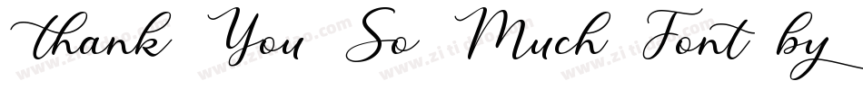 Thank You So Much Font by 7NTypes字体转换